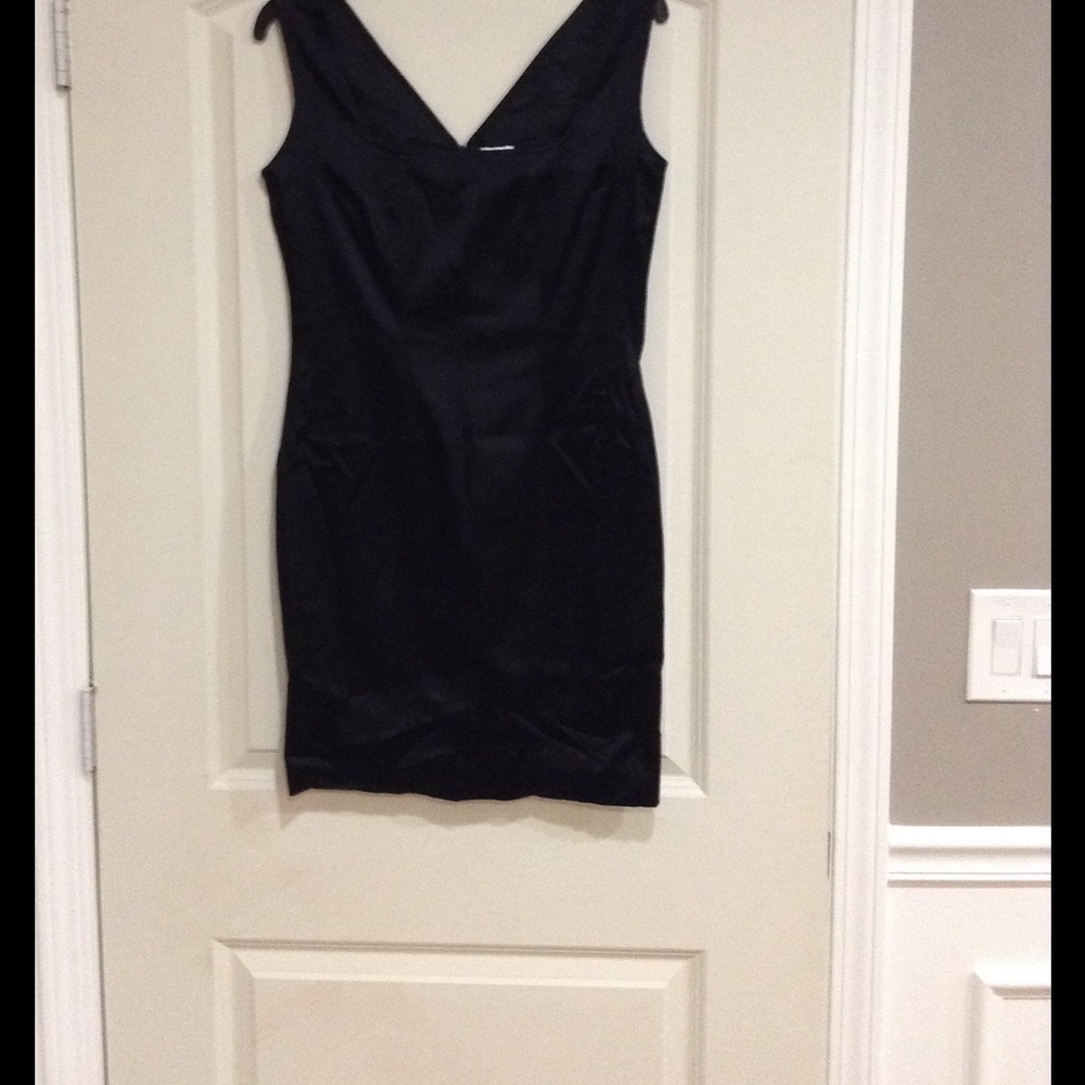 The little black dress in satin