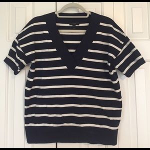 JCrew Nautical V Neck Shirt