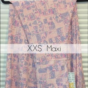 Lularoe XXS Pink Tribal Aztec Print Maxi