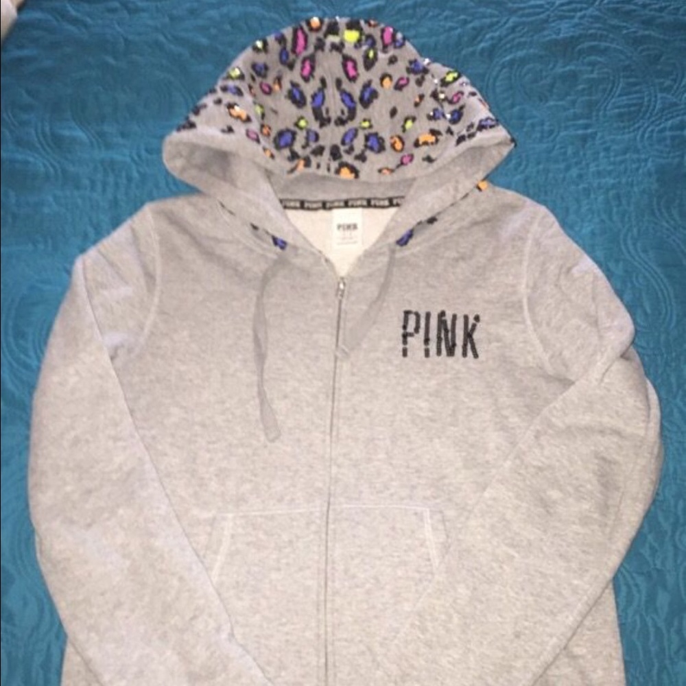 RARE Victoria Secret (PINK) Cheetah Full Zip
