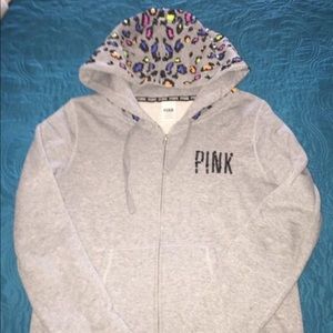 RARE Victoria Secret (PINK) Cheetah Full Zip