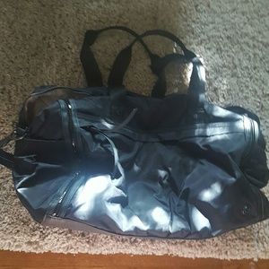 Black lululemon gym duffel bag