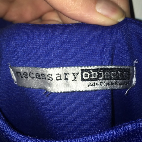 Necessary Objects Royal Blue/Black Dress XS - Picture 5 of 5
