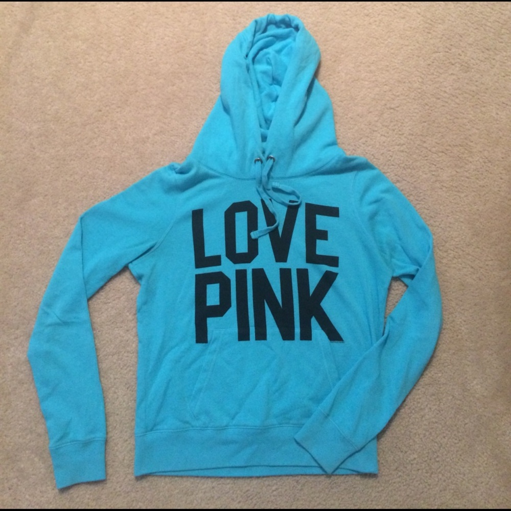 Light Blue Victoria's Secret  LOVE PINK hoodie