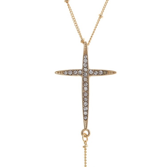 The Third Day Jewelry - "Believer" Trendy Cross Gold Long Necklace The Third Day Jewelry - "Believer" Trendy Cross Gold Long Necklace