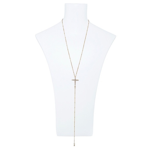 The Third Day Jewelry - "Believer" Trendy Cross Gold Long Necklace The Third Day Jewelry - "Believer" Trendy Cross Gold Long Necklace