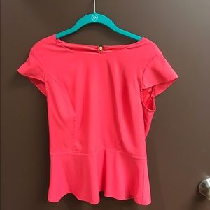 Coral peplum top!