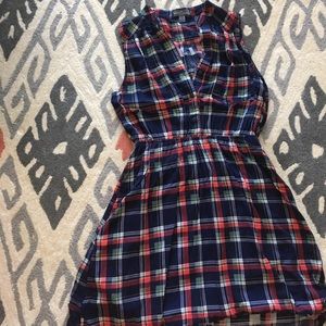 Sleeveless plaid dress