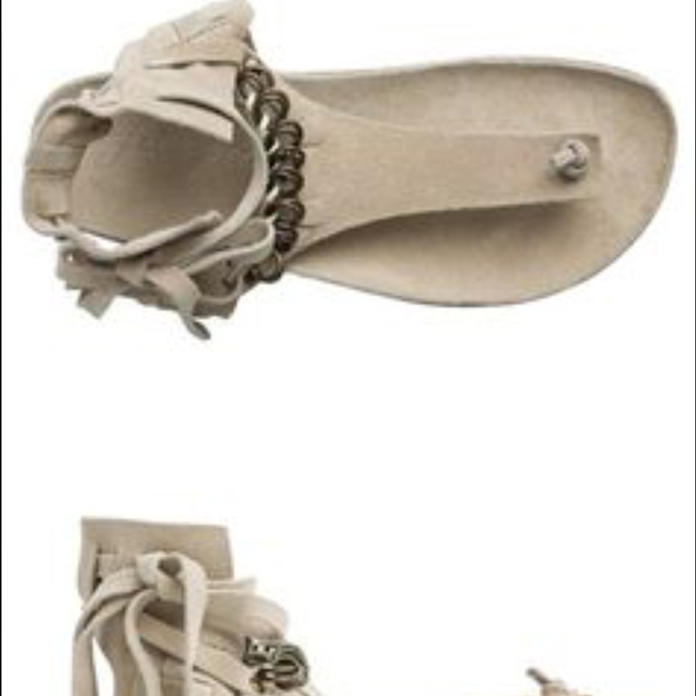 Free People Taupe Suede Footbed Gladiator