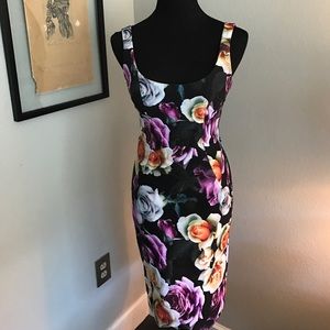 Nicole Miller midi floral dress bodycon