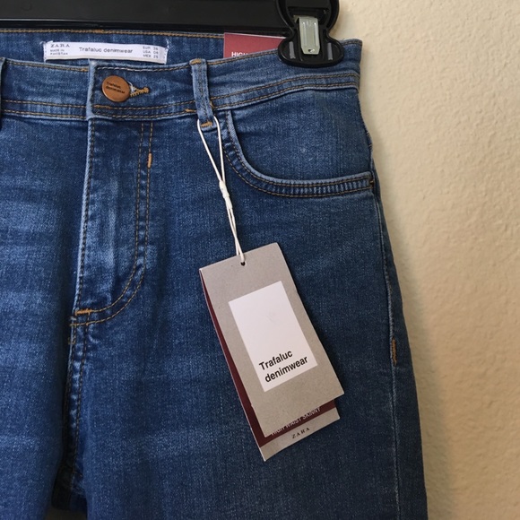 zara trafaluc jeans high waist