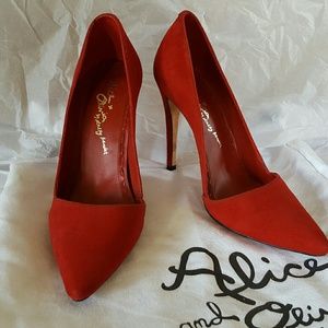 Suede D'Orsay Style Pumps