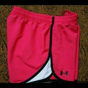 Pink under armour shorts