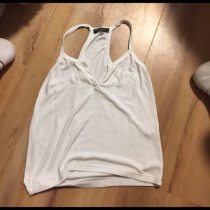 White button brandy melville crop top