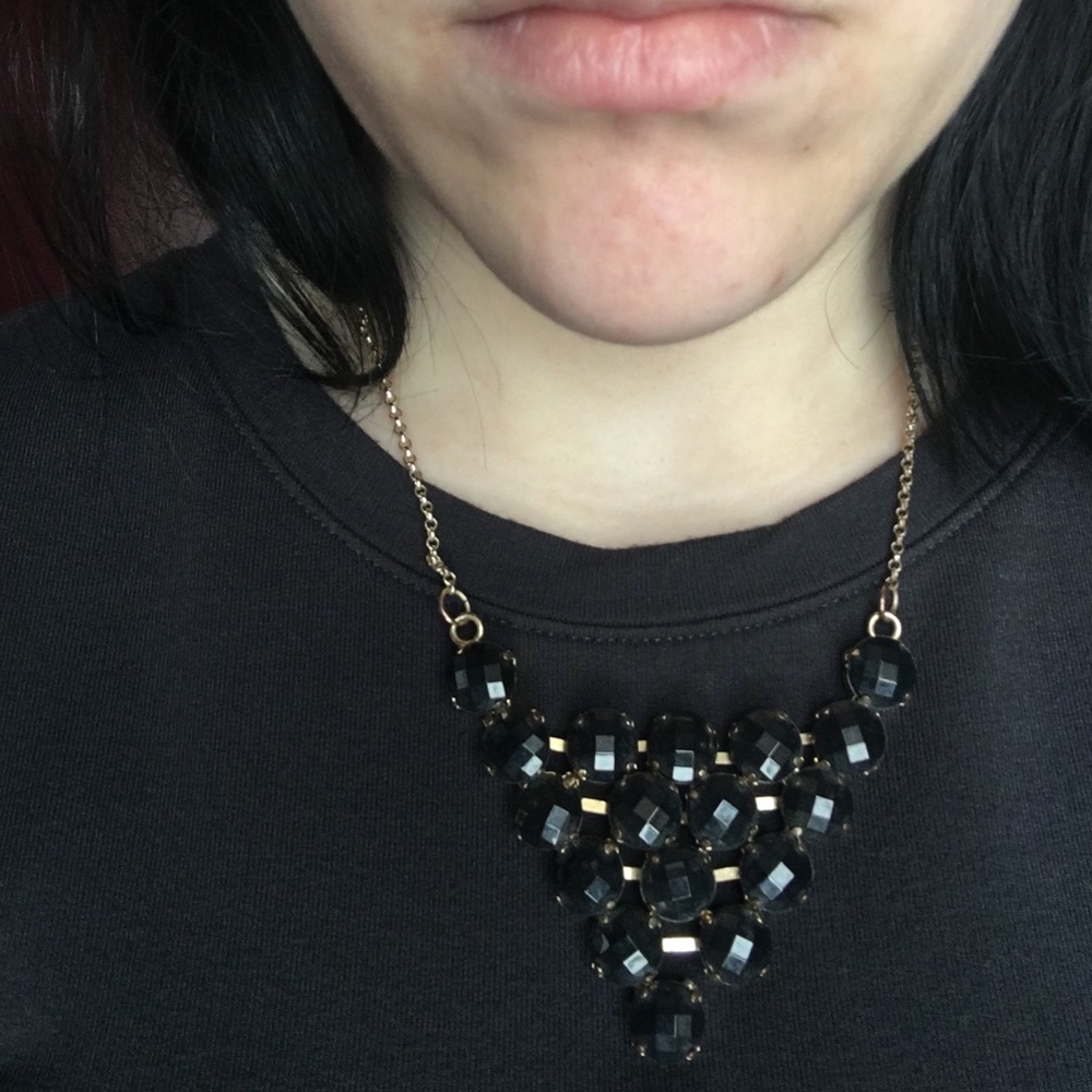 Black statement necklace