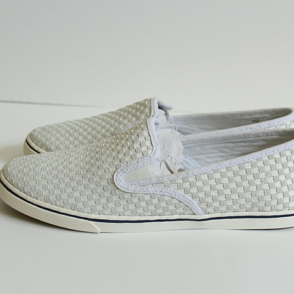 NIB Ralph Lauren White Janis Slip on sneaker sz 11