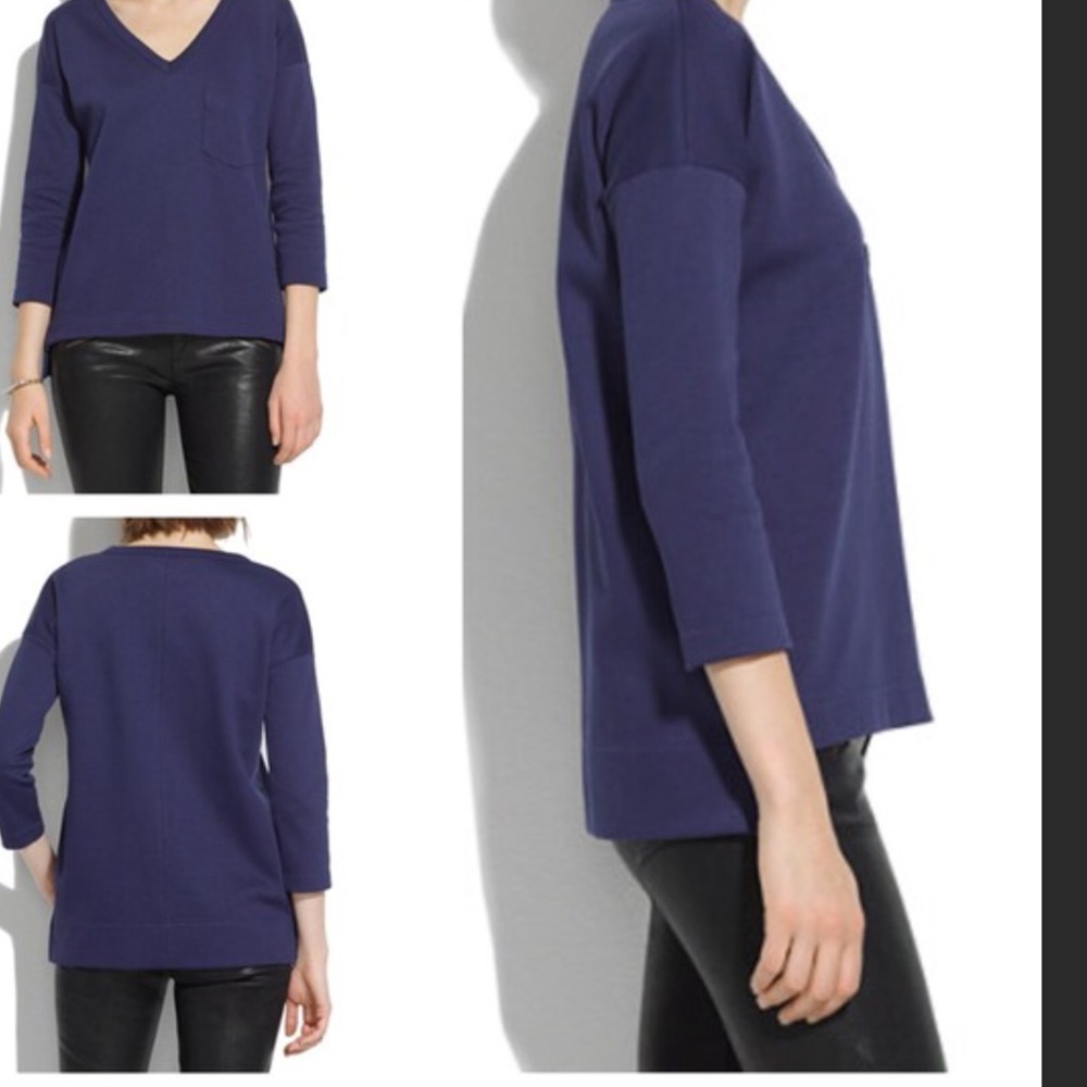 Madewell Side Zip Pique Ponte Shirt