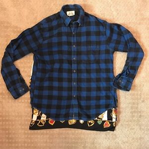 Plaid T-shirt with detail Coachella inspired