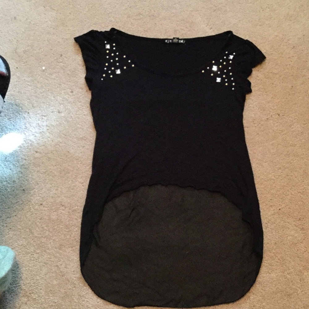 Studded black crop top