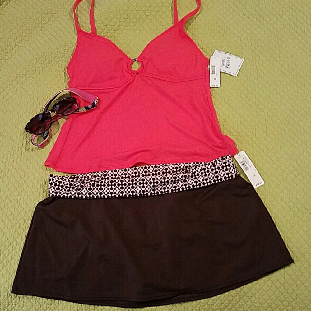 Brown swim skirt