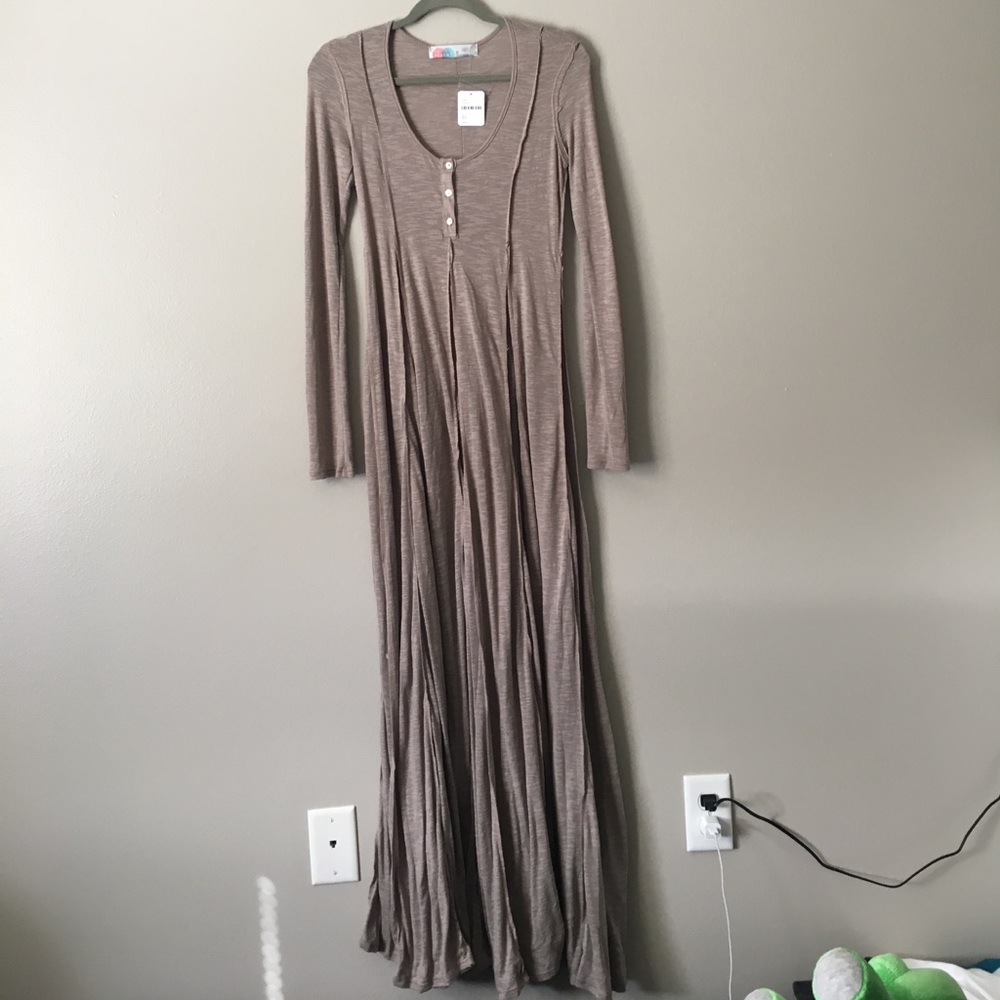 Free People Wildflower Maxi Dress Sand/Sable