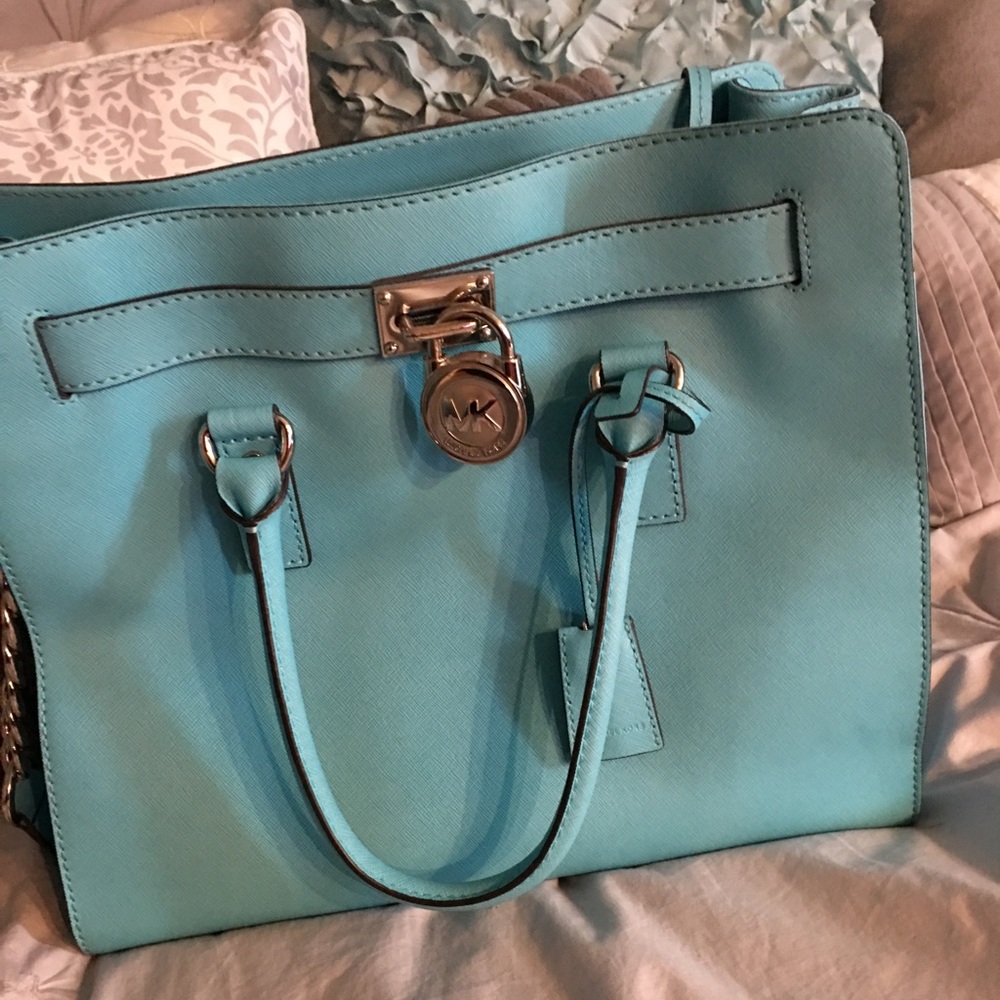 SOLD! MK Michael Kors Large Hamilton in Aquamarine