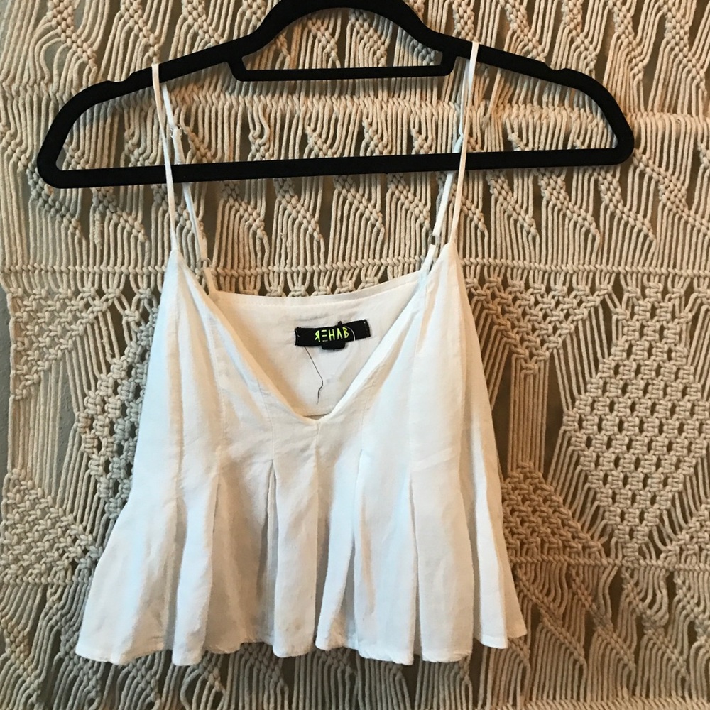 White peplum crop top- LF