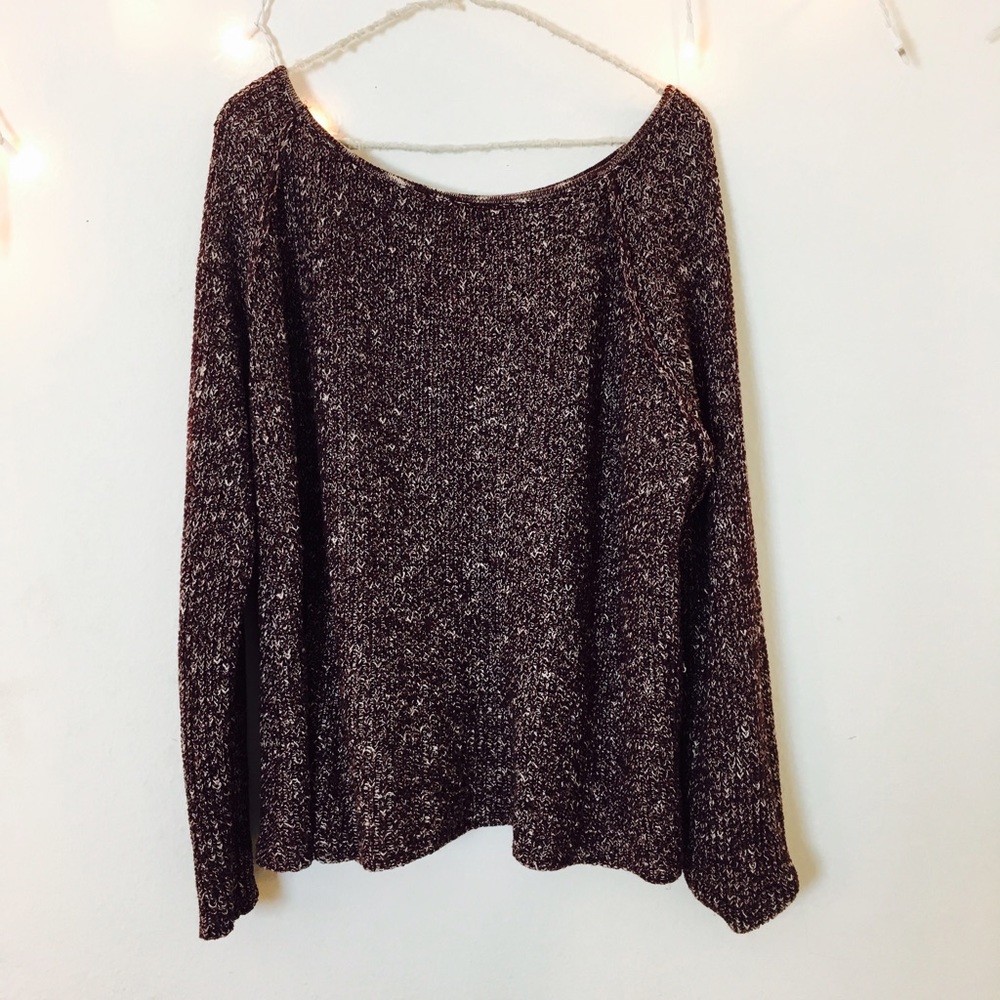 #13 Maroon and White Sweater