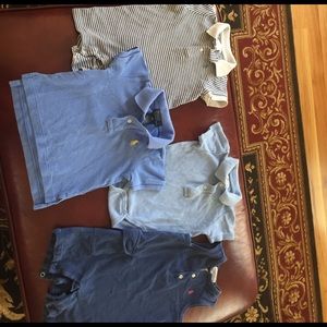 Bundle of Baby Polo Onesies (3) and shirt.