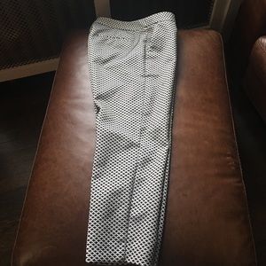 Black and white Capri dress pants