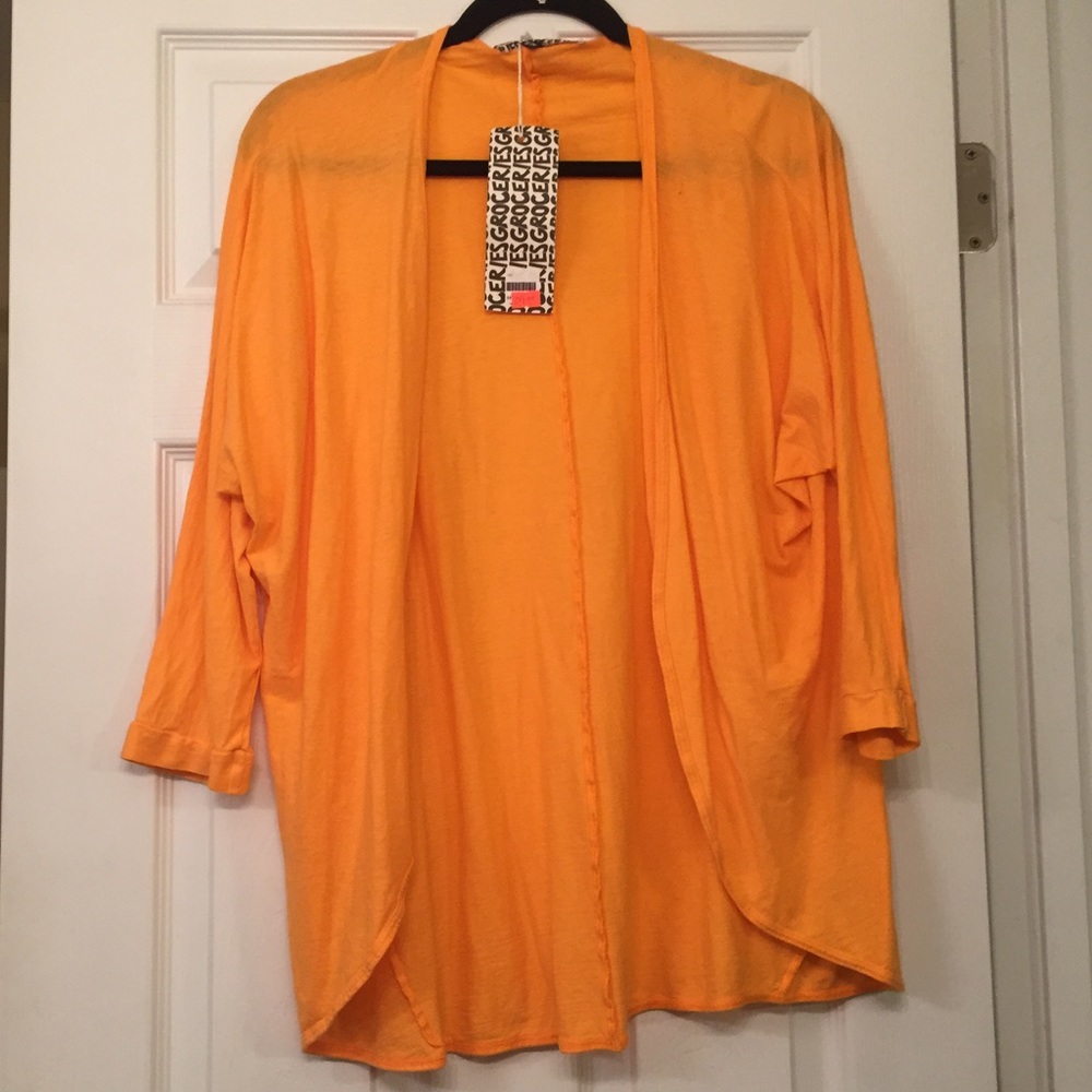 GROCERIES orange cartigan