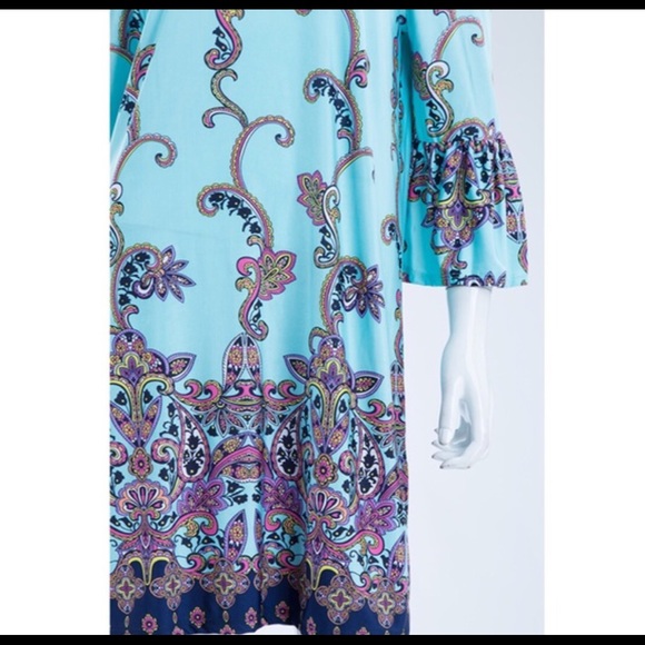 Paisley Print Dress Bell sleeve🆕 - Picture 3 of 8