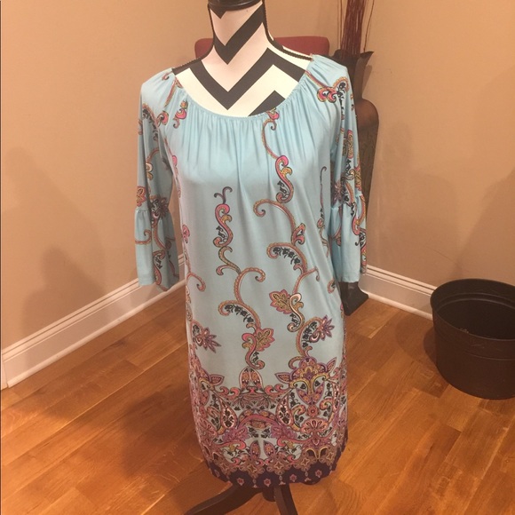 Paisley Print Dress Bell sleeve🆕 - Picture 4 of 8