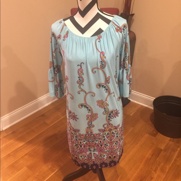 Paisley Print Dress Bell sleeve🆕 - Picture 5 of 8