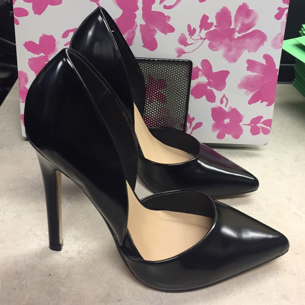 Black Double D'Orsay Heels