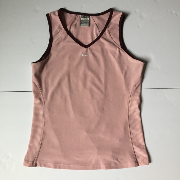 Nike Tops - Nike Light Pink with Maroon Run Top