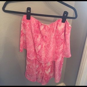 Honey Punch strapless romper