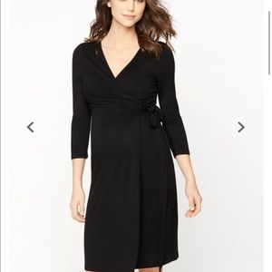 Maternity and nursing wrap dress