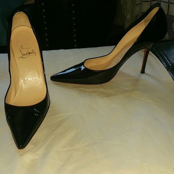 Christian Louboutin Shoes - Authentic Black Patent Leather Louboutin Heels