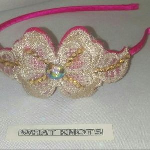 Flower Butterfly Wire Headband