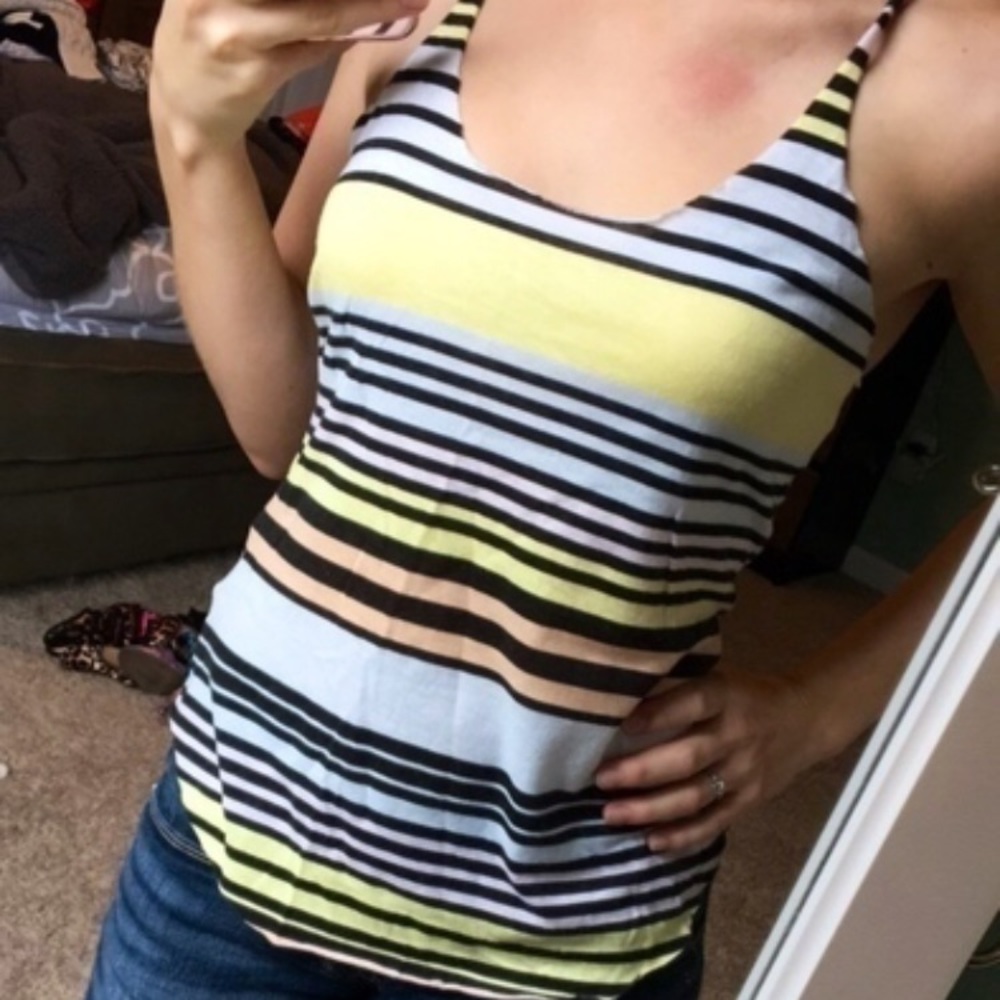 Multi color horizontal stripe tank from UO