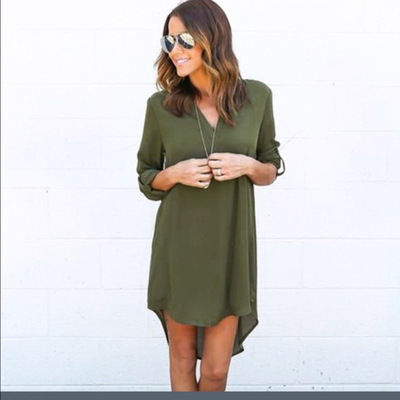 Gray Chiffon tunic dress - Picture 3 of 8