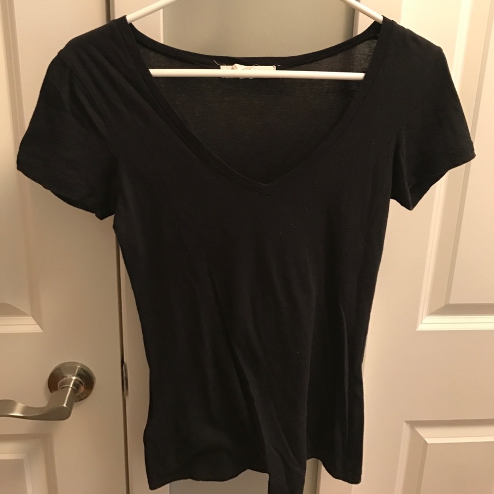 Very Soft Black V-Neck Tee