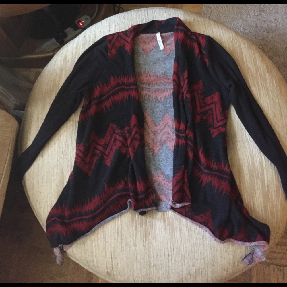 Black And Red Cardigan
