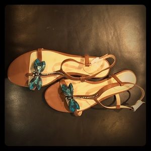 Vero Cuoio leather sandal with Dragonfly