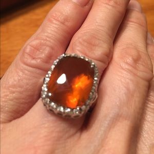 Beautiful topaz colored cocktail ring