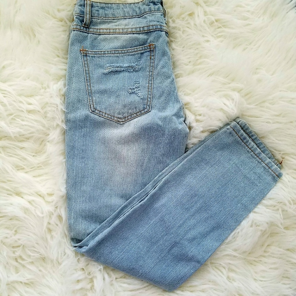 Distressed jeans