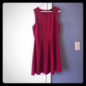 Everly pink dress with lace shoulders, Size L