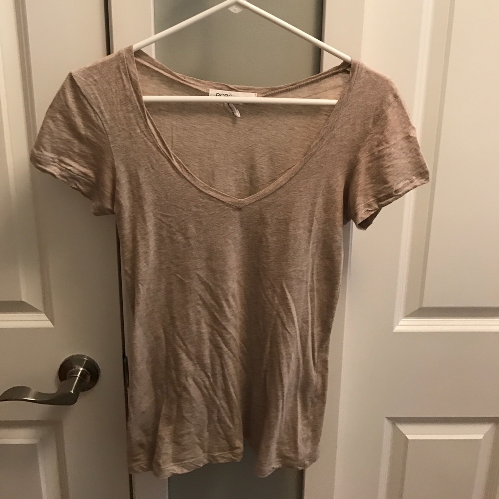 Very Soft Oatmeal V-Neck Tee