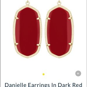 Kendra Scott Earrings-Danielle in Dark Red
